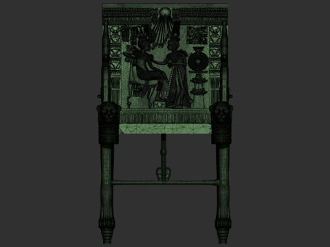 Tutankhamun Golden Throne Chair 3d printable model 3D Print Model
