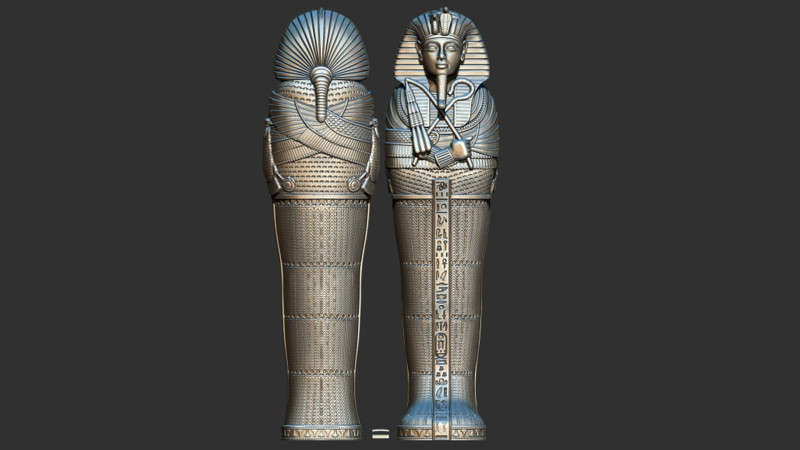 King Tutankhamun Egyptian Sarcophagus 3d printable model 3D Print Model .c4d .max .obj .3ds .fbx .stl .blend 