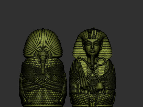 King Tutankhamun Egyptian Sarcophagus 3d printable model 3D Print Model