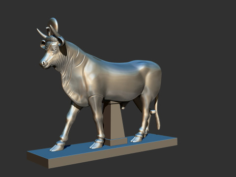 Statue of Ancient Egyptian Gods Apis Serapis Bull God 3D print model Model do druku 3D