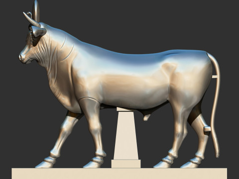Statue of Ancient Egyptian Gods Apis Serapis Bull God 3D print model Modello di stampa 3D