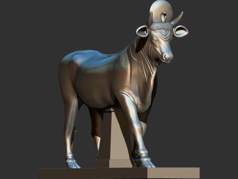 Statue of Ancient Egyptian Gods Apis Serapis Bull God 3D print model Modello di stampa 3D