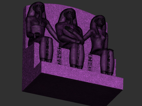 パ・シェリー・ン・タイ・スイと妻ネフェル・イユ、息子アッシュ・アケット3Dプリントモデル 3Dプリントモデル