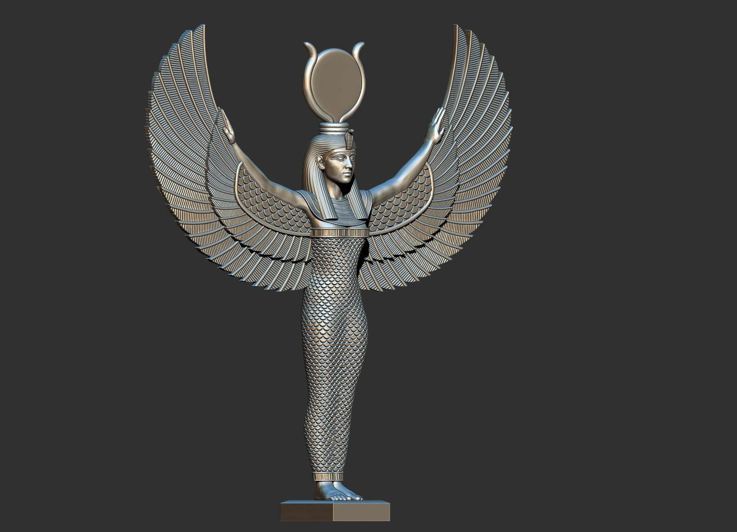 Egyptian Goddess Isis wings 3D Printable model 3D Print Model .c4d .max .obj .3ds .fbx .stl .blend 