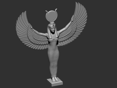 Egyptian Goddess Isis wings 3D Printable model 3Dプリントモデル
