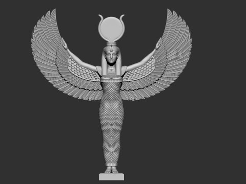 Egyptian Goddess Isis wings 3D Printable model 3Dプリントモデル
