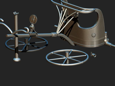 WAR CHARIOT OF KING TUTANKHAMUN - ANCIENT EGYPTIAN 3D PRINTABLE STL CNC 3D Print Model