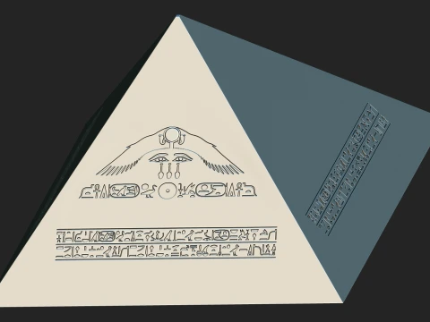 EGYPTIAN BENBEN PYRAMID PYRAMIDION 3D PRINTABLE STL CNC RELIEF 3D Print Model