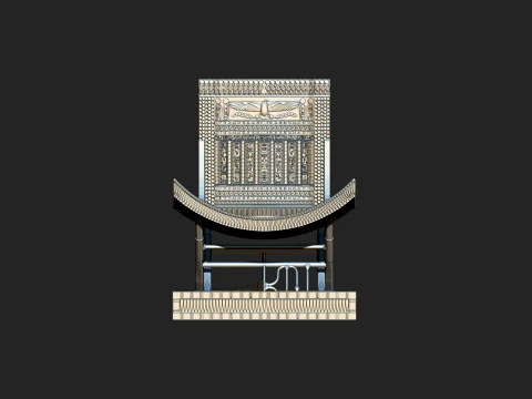 CEREMONIAL THRONE OF TUTANKHAMUN 3D PRINTABLE STL MODEL CNC RELIEF 3D Print Model