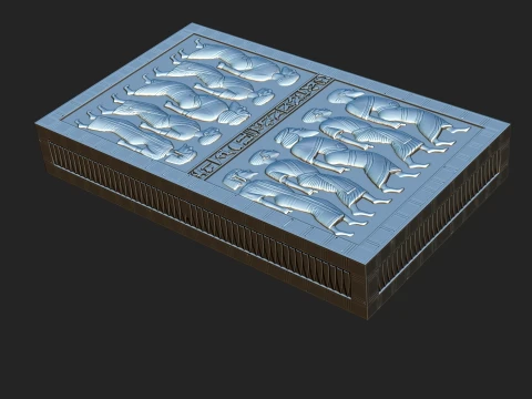 CEREMONIAL THRONE OF TUTANKHAMUN 3D PRINTABLE STL MODEL CNC RELIEF 3D Print Model