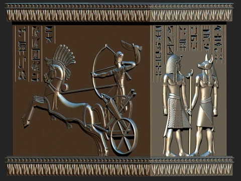 EGYPTIAN PHARAOH BOX - JEWELRY CHEST 3D PRINTABLE STL CNC RELIEF 3D Print Model