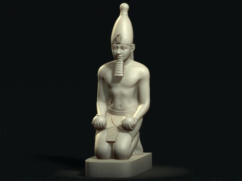 KNEELING STATUE OF QUEEN HATSHEPSUT 3D PRINTABLE STL 3D Print Model