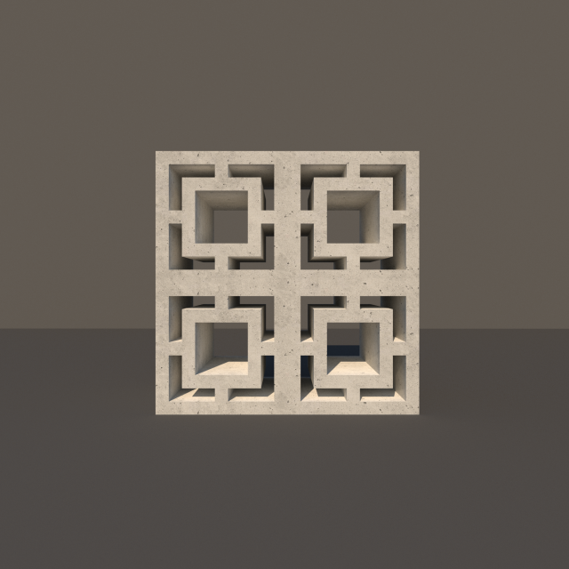 concrete lattice 02 3D मॉडल .c4d .max .obj .3ds .fbx .stl .blend