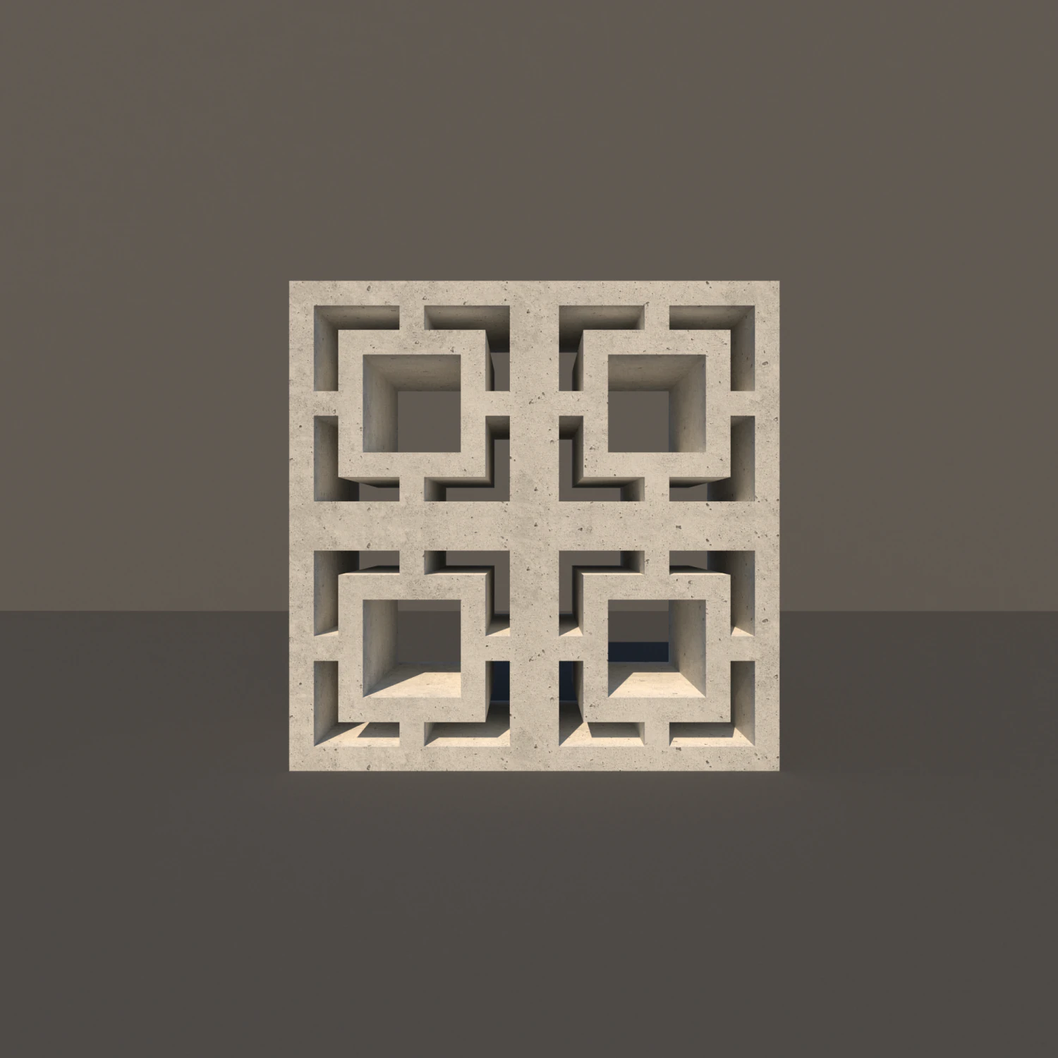 concrete lattice 02 3D Model .c4d .max .obj .3ds .fbx .stl .blend