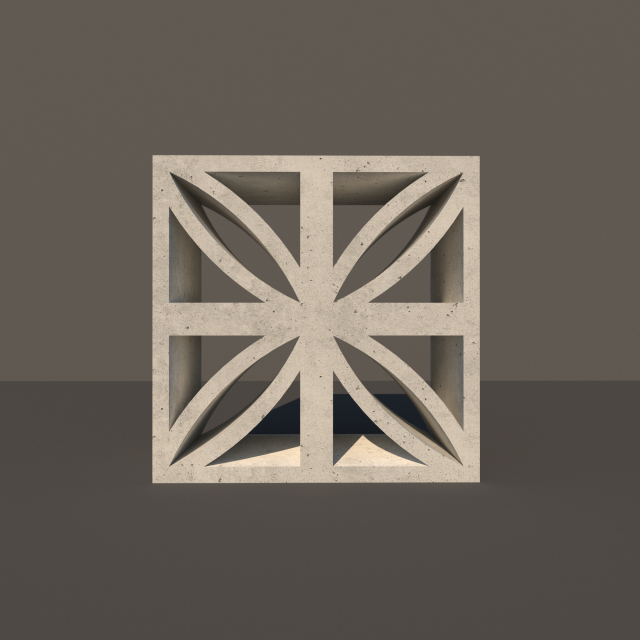 concrete lattice 04 3D Model .c4d .max .obj .3ds .fbx .stl .blend 