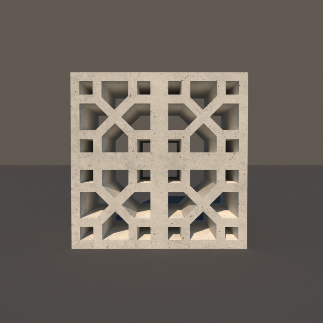 concrete lattice 05 3D Model .c4d .max .obj .3ds .fbx .stl .blend 