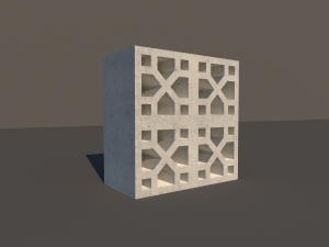 concrete lattice 05 3D Model