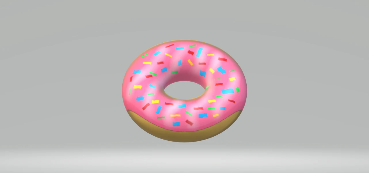 डोनट 3D मॉडल .c4d .max .obj .3ds .fbx .stl .blend 