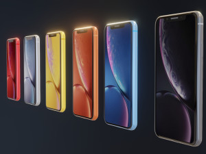 i phone xr in all apple official colors 3Dモデル