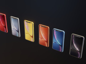 i phone xr in all apple official colors 3D Модель