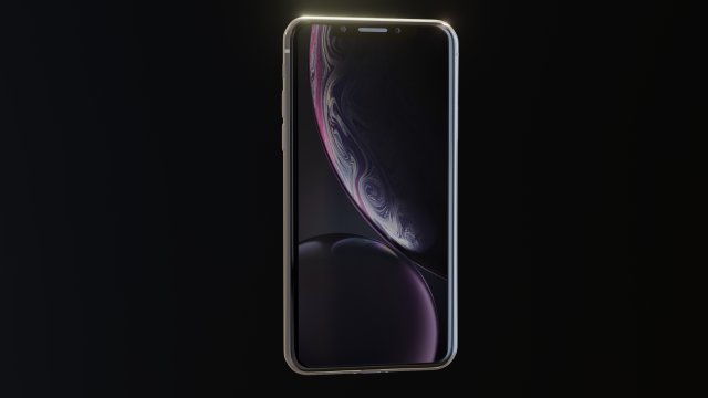 i phone xr in black apple official color 3D मॉडल .c4d .max .obj .3ds .fbx .stl .blend 
