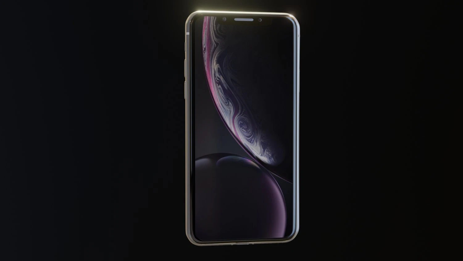 i phone xr in black apple official color 3D Model .c4d .max .obj .3ds .fbx .stl .blend