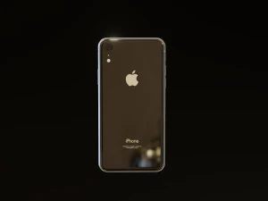 i phone xr in black apple official color 3D Model