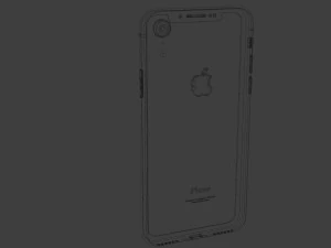 i phone xr in black apple official color 3D Model