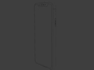 i phone xr in black apple official color 3D Model