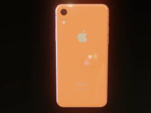 i phone xr orange colour 3D Model