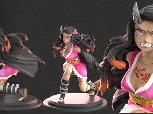 Nesuko fanart sculpt ready for print Modelo de impresión 3D