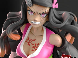 Nesuko fanart sculpt ready for print 3D Baskı Modeli