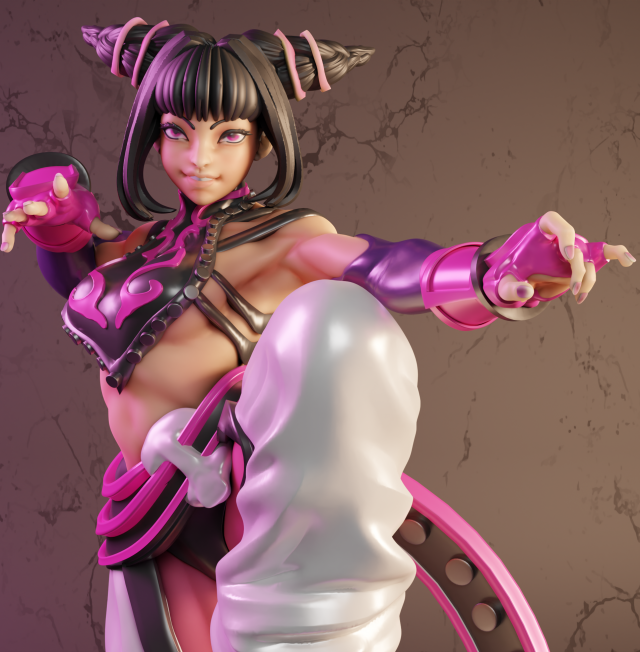 FANART JURI FROM STREET FIGTHER Modelo de impresión 3D .c4d .max .obj .3ds .fbx .stl .blend 