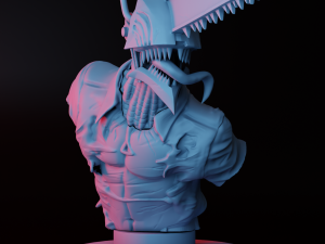 CHAINSAWMAN BUST FOR 3D PRINT Modelo de impresión 3D
