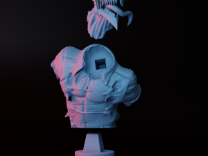 CHAINSAWMAN BUST FOR 3D PRINT Modelo de impresión 3D