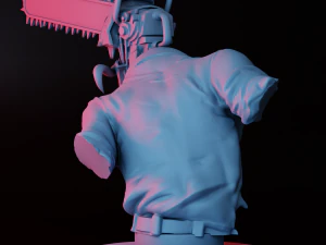 CHAINSAWMAN BUST FOR 3D PRINT 3D Print Model