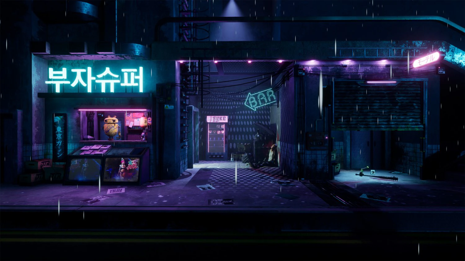 cyberpunk grunge sci-fi asset pack low-poly 3D Model .c4d .max .obj .3ds .fbx .stl .blend