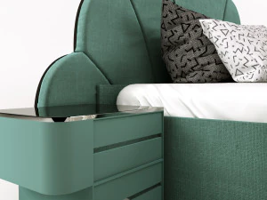 tempat tidur modern Model 3D