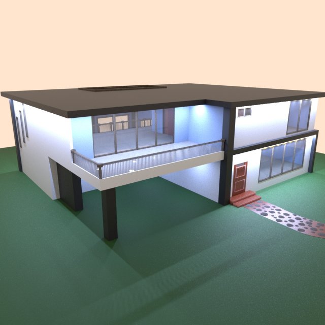 simple house Modèle 3D .c4d .max .obj .3ds .fbx .stl .blend