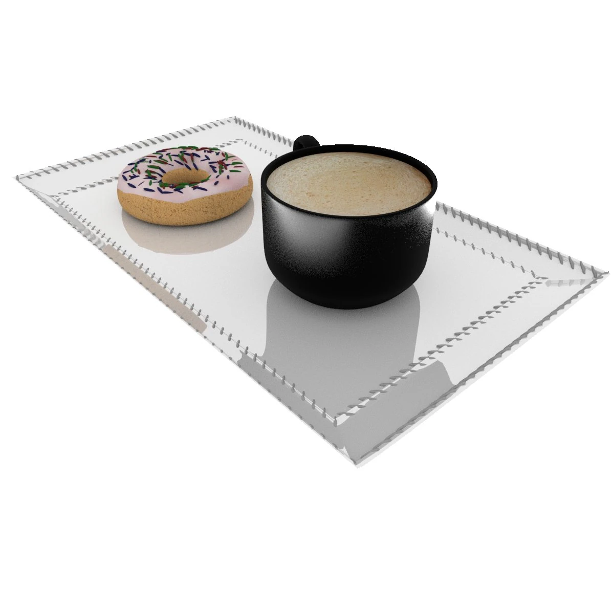 chocolate and donut 3D Model .c4d .max .obj .3ds .fbx .stl .blend 