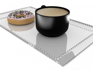 chocolate and donut 3D Model