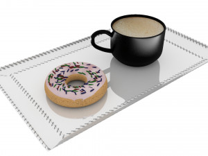 chocolate and donut Modelo 3D