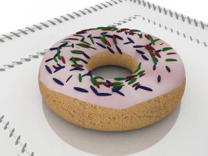 chocolate and donut 3D Model