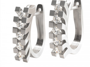 0001 earrings Modello 3D