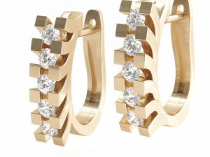 0001 earrings 3D Model