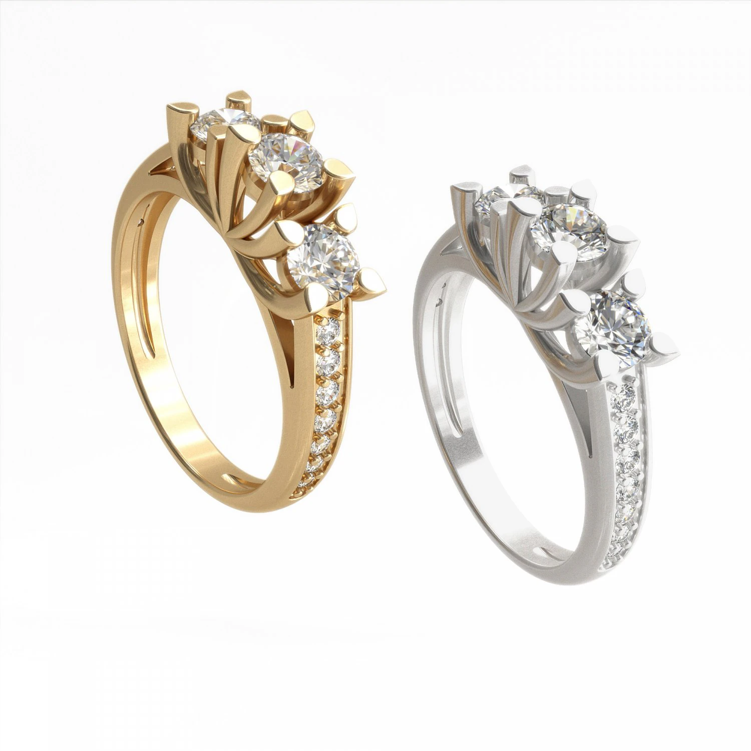 0004 rings 3D Model .c4d .max .obj .3ds .fbx .stl .blend 