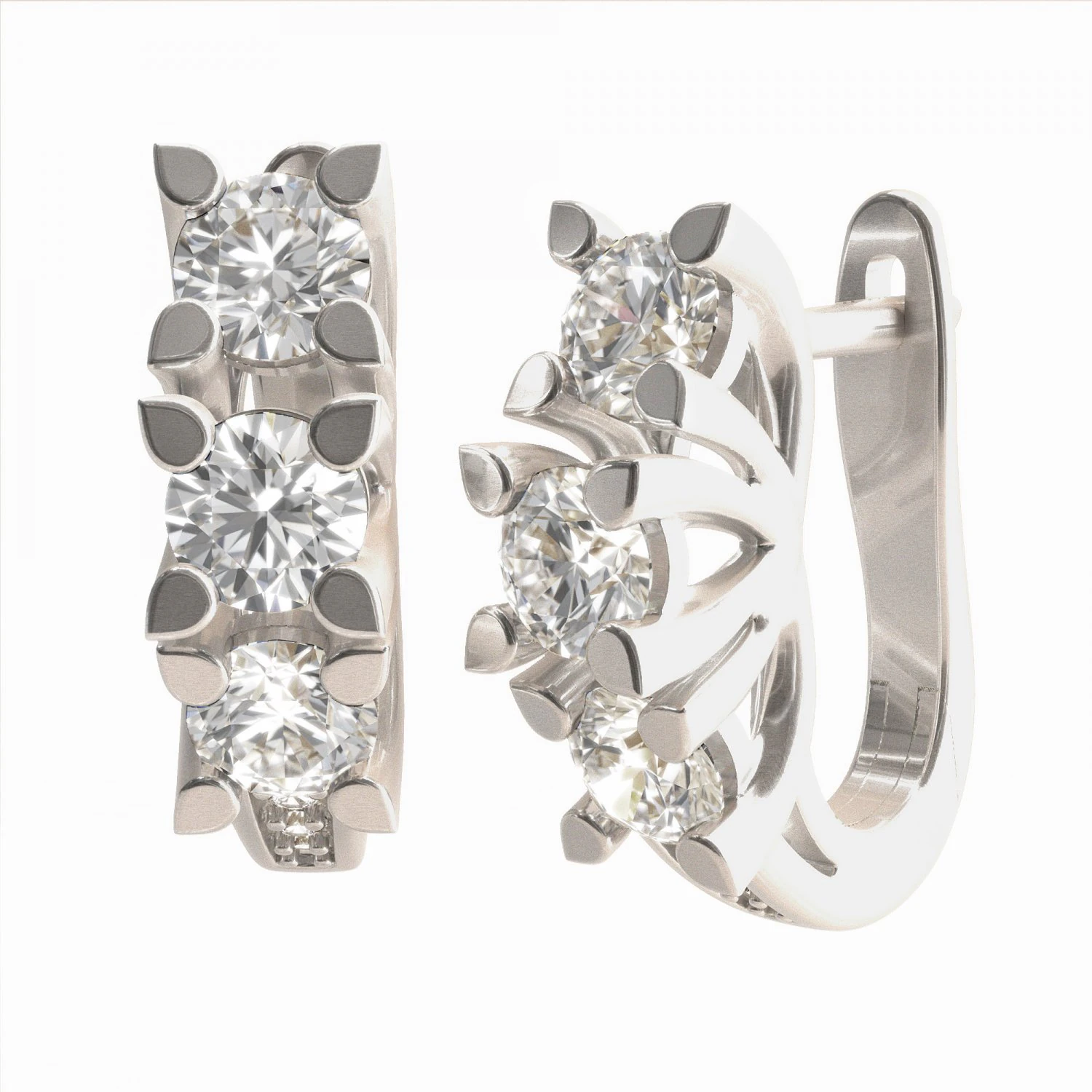 0004 earrings 3D Model .c4d .max .obj .3ds .fbx .stl .blend 