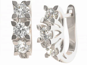 0004 Ohrringe 3D Modell