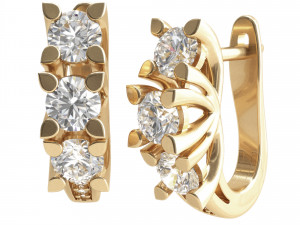 0004 earrings 3D 模型