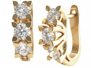 0004 earrings 3D Model